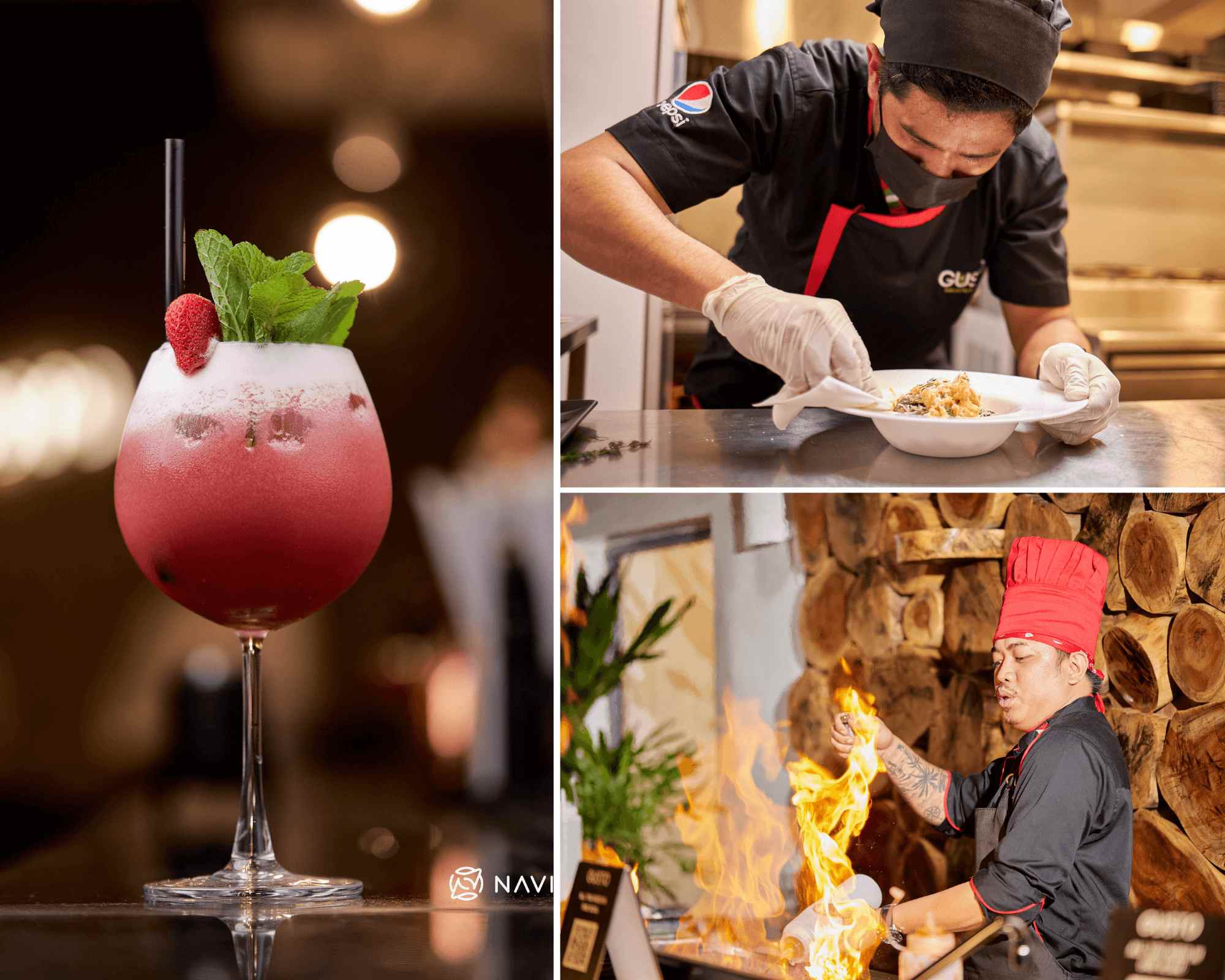 Chefs and cocktail at Gusto, Lagos